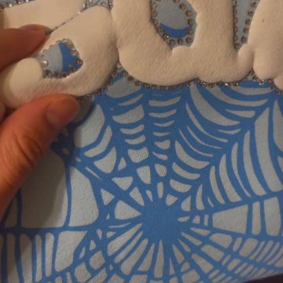 Blue and White Patterned Bag - Picture 1 of 3